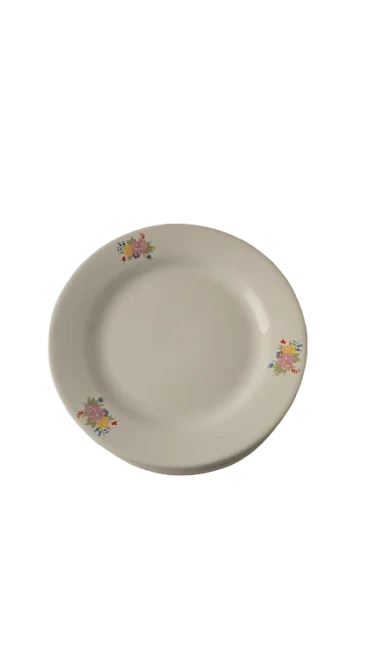 6 részes desszertes tányér készlet, 19 cm, Cesiro, fehér, virágos 4