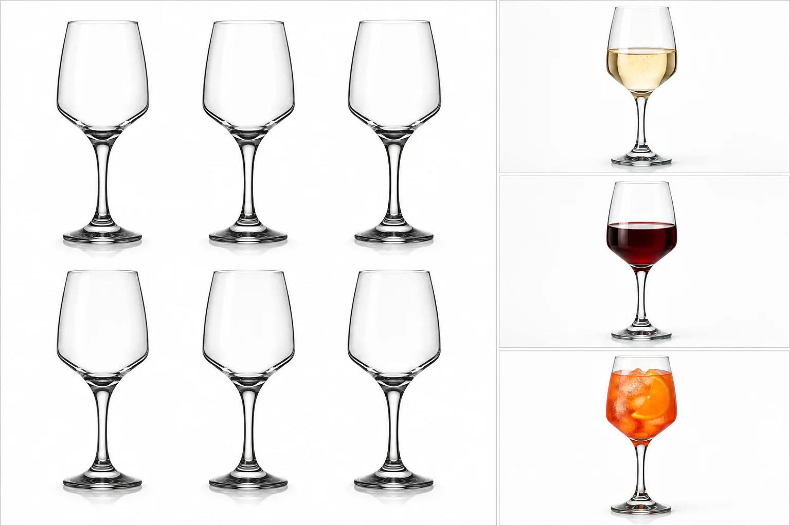 Set 6 pahare, 310 ml, Sticla, Cesiro 3