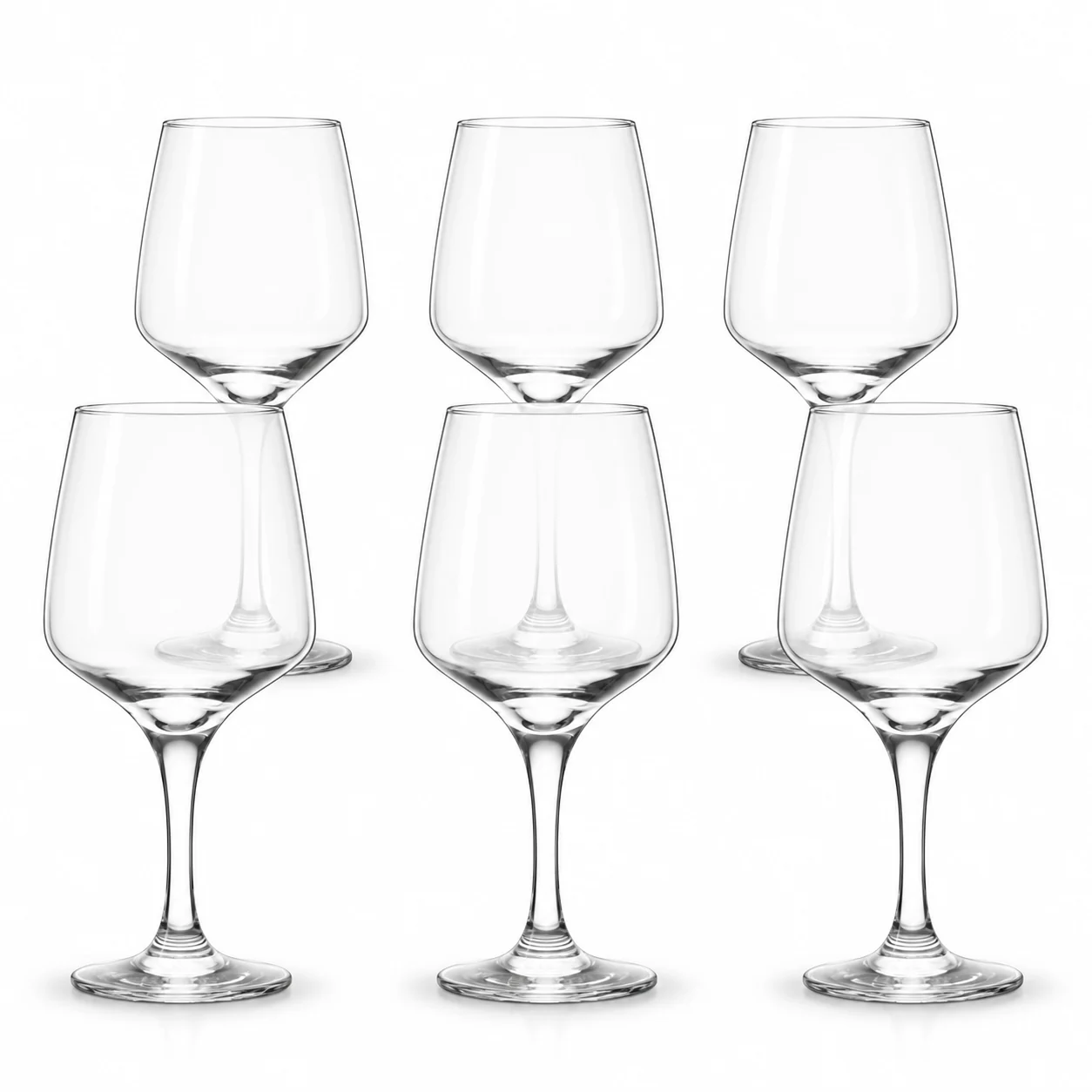 Set 6 pahare, 380 ml, Sticla, Cesiro