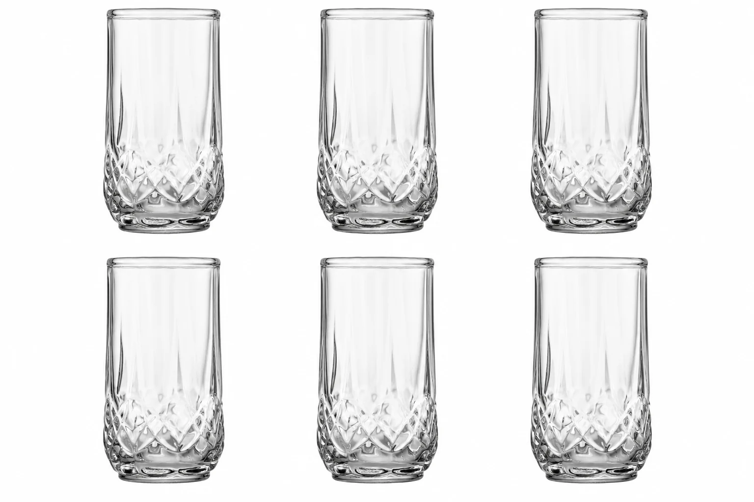 Set 6 pahare, 315 ml, Sticla, Cesiro