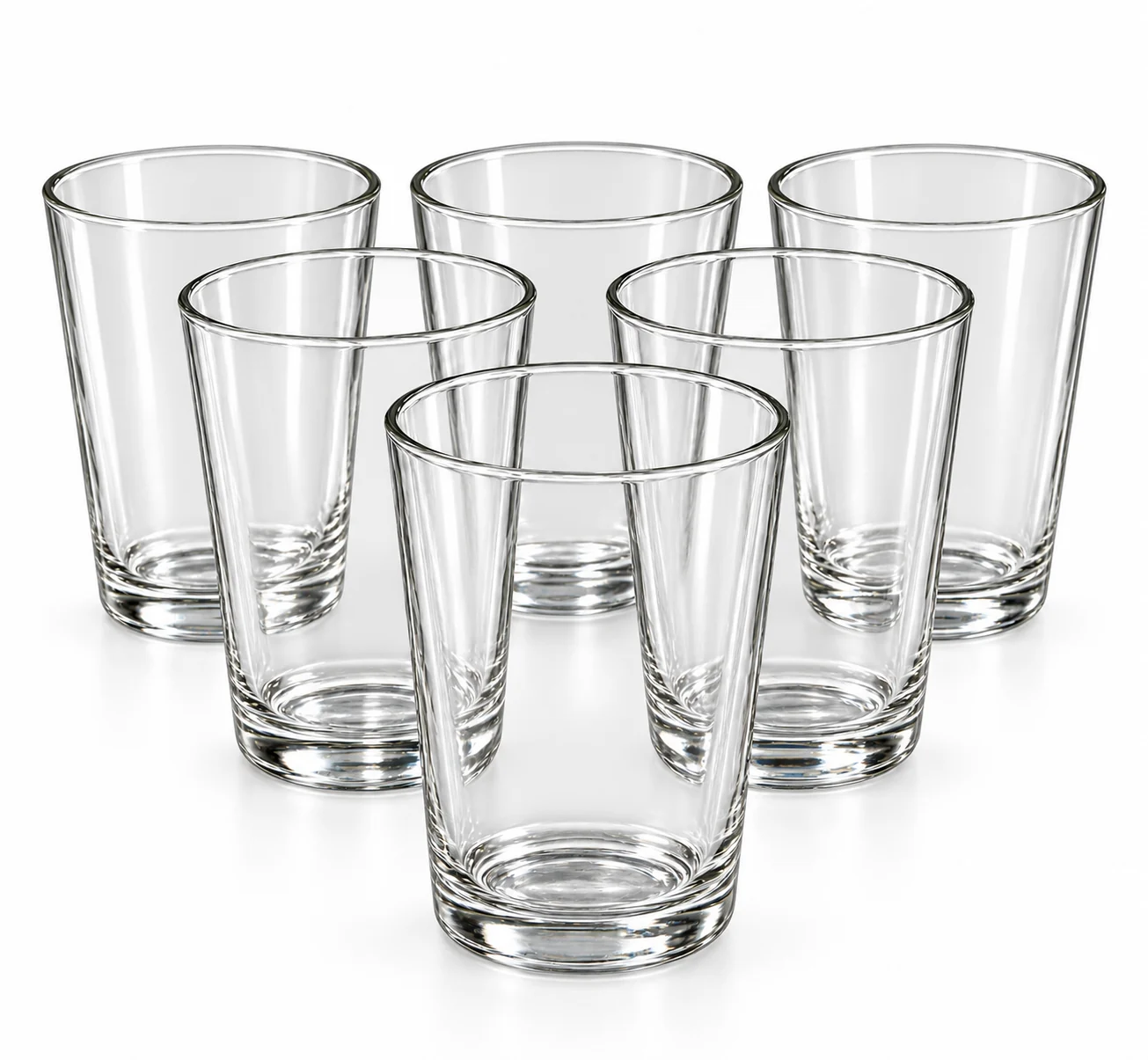 Set 6 pahare, 155 ml, Sticla, Cesiro