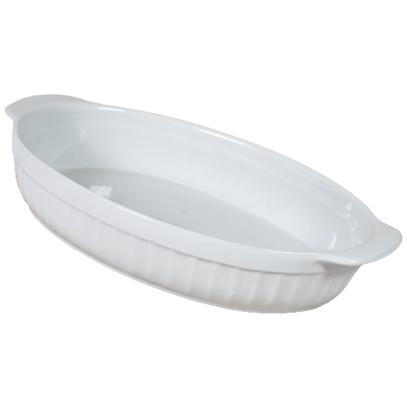 Vas termorezistent oval, 29.5x17x6 cm, Cesiro, Alb