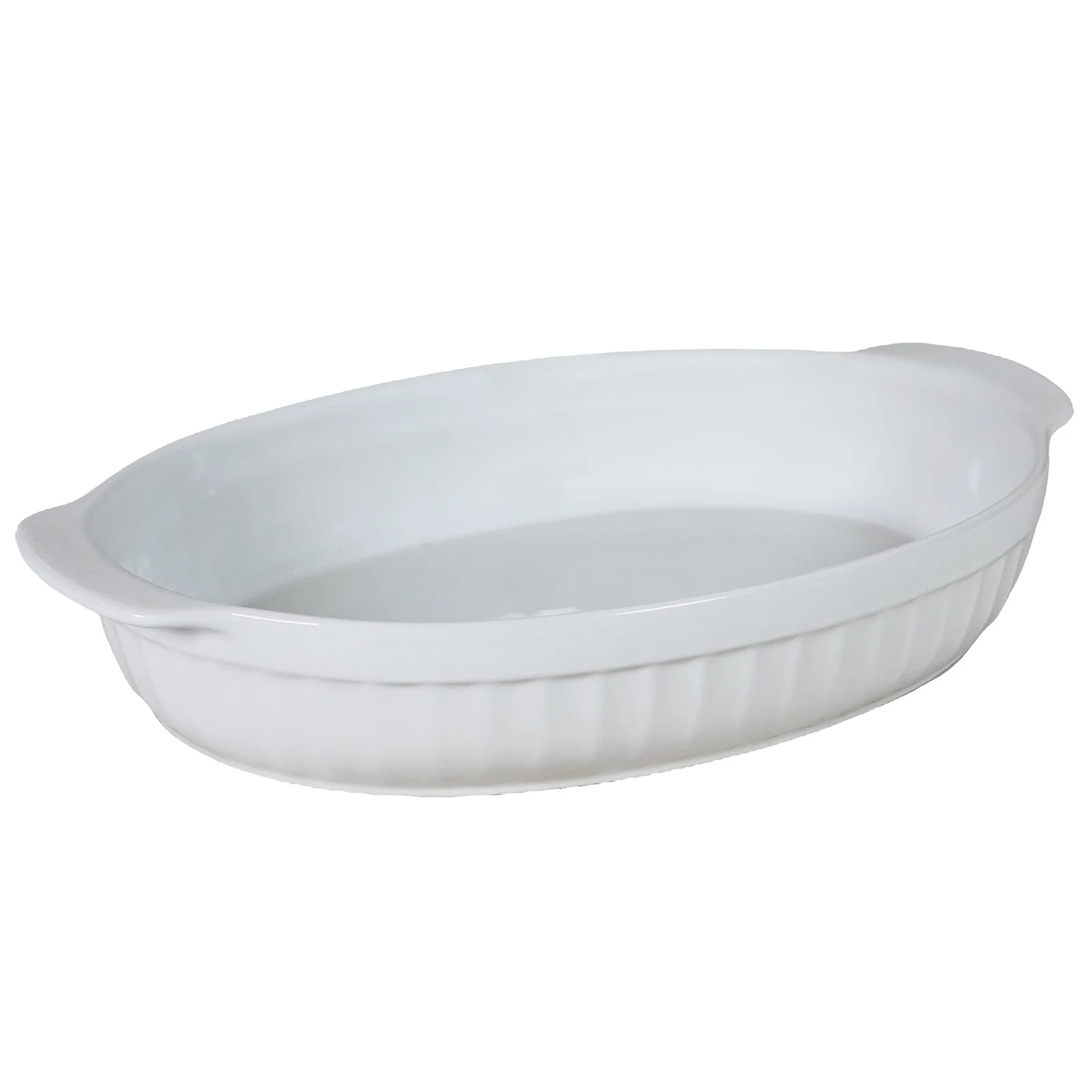 Vas termorezistent oval, 29.5x17x6 cm, Cesiro, Alb 3