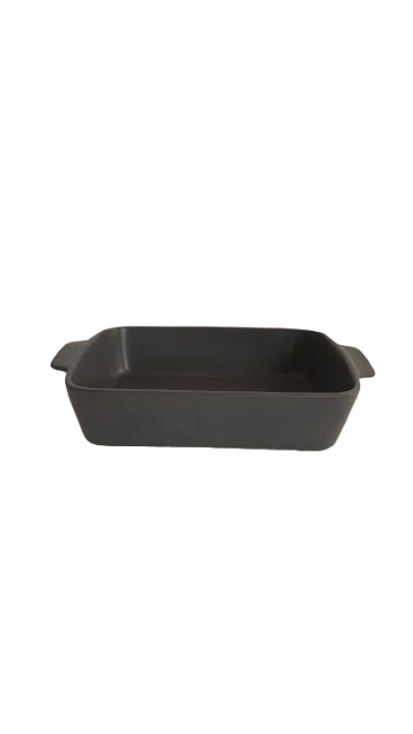 Vas termorezistent dreptunghiular, 32x20x7 cm, Cesiro, Gri mat