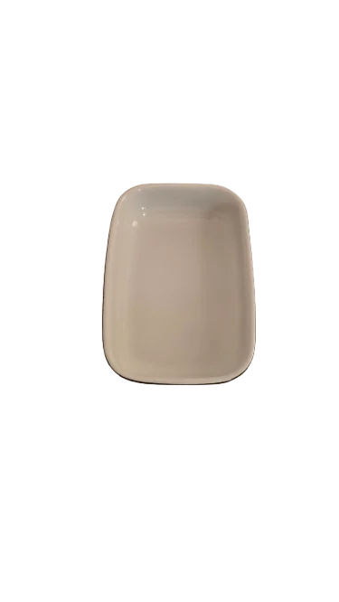 Vas termorezistent dreptunghiular, 23x16.5x5 cm, Cesiro, Alb/Negru 3