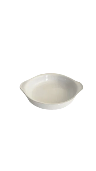 Vas termorezistent rotund, 19.5x17.5x3.5 cm, Cesiro, Alb 3