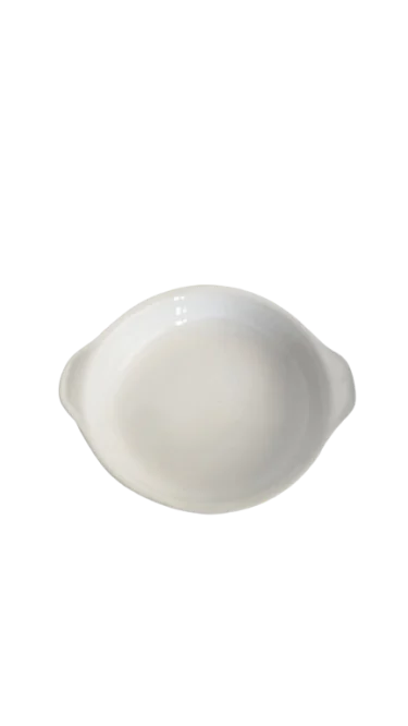 Vas termorezistent rotund, 19.5x17.5x3.5 cm, Cesiro, Alb 4