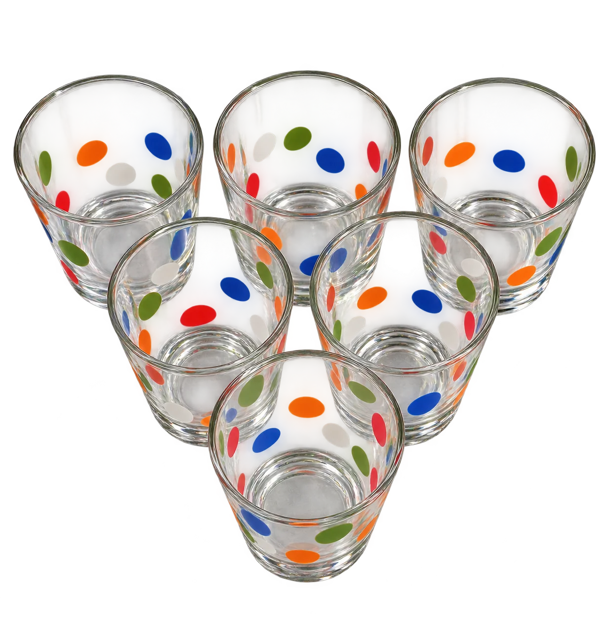 Set 6 pahare, 155 ml, Cesiro, Transparent cu buline 3