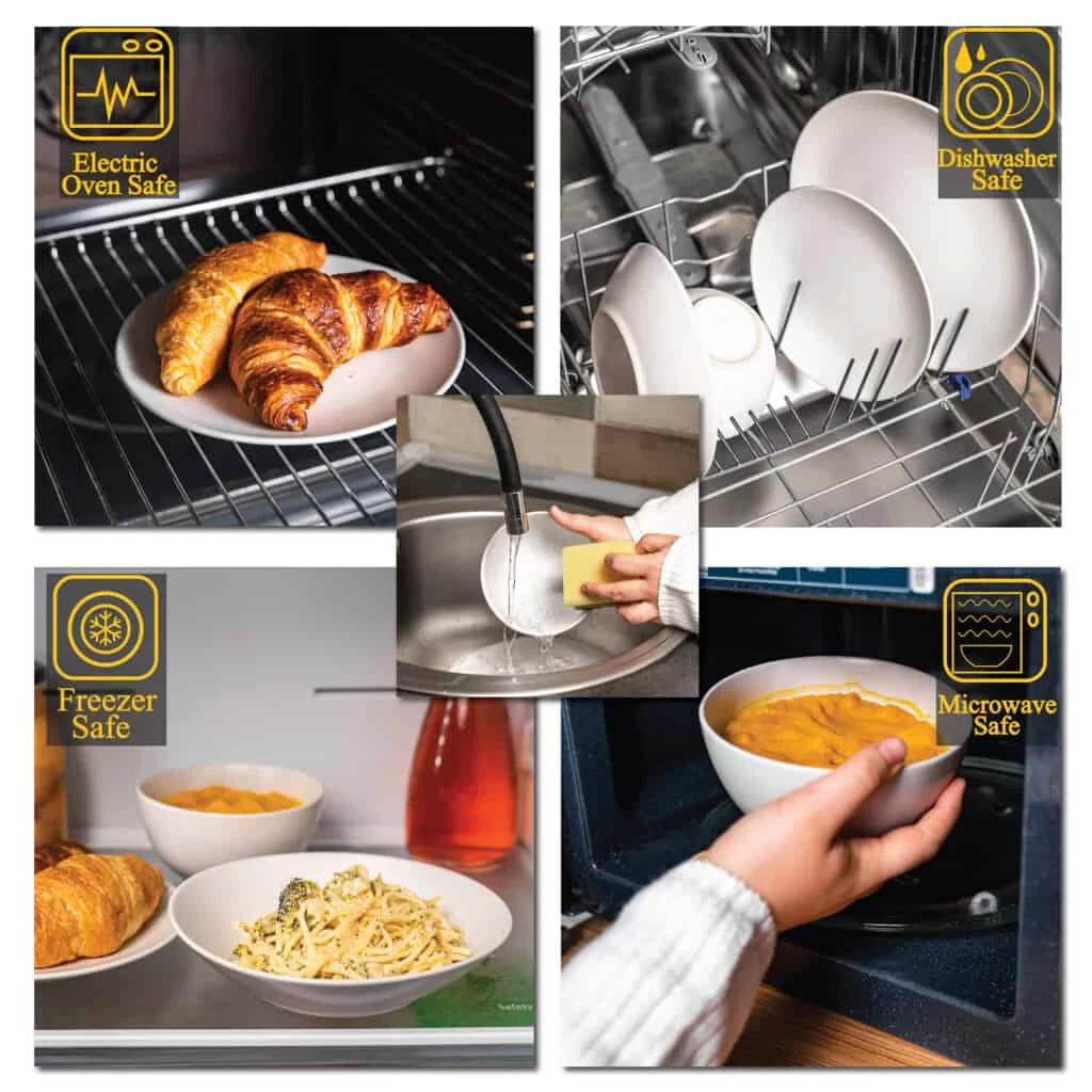 Set farfurii 4 piese, pentru o persoana, north pole, alb mat, imagine 3