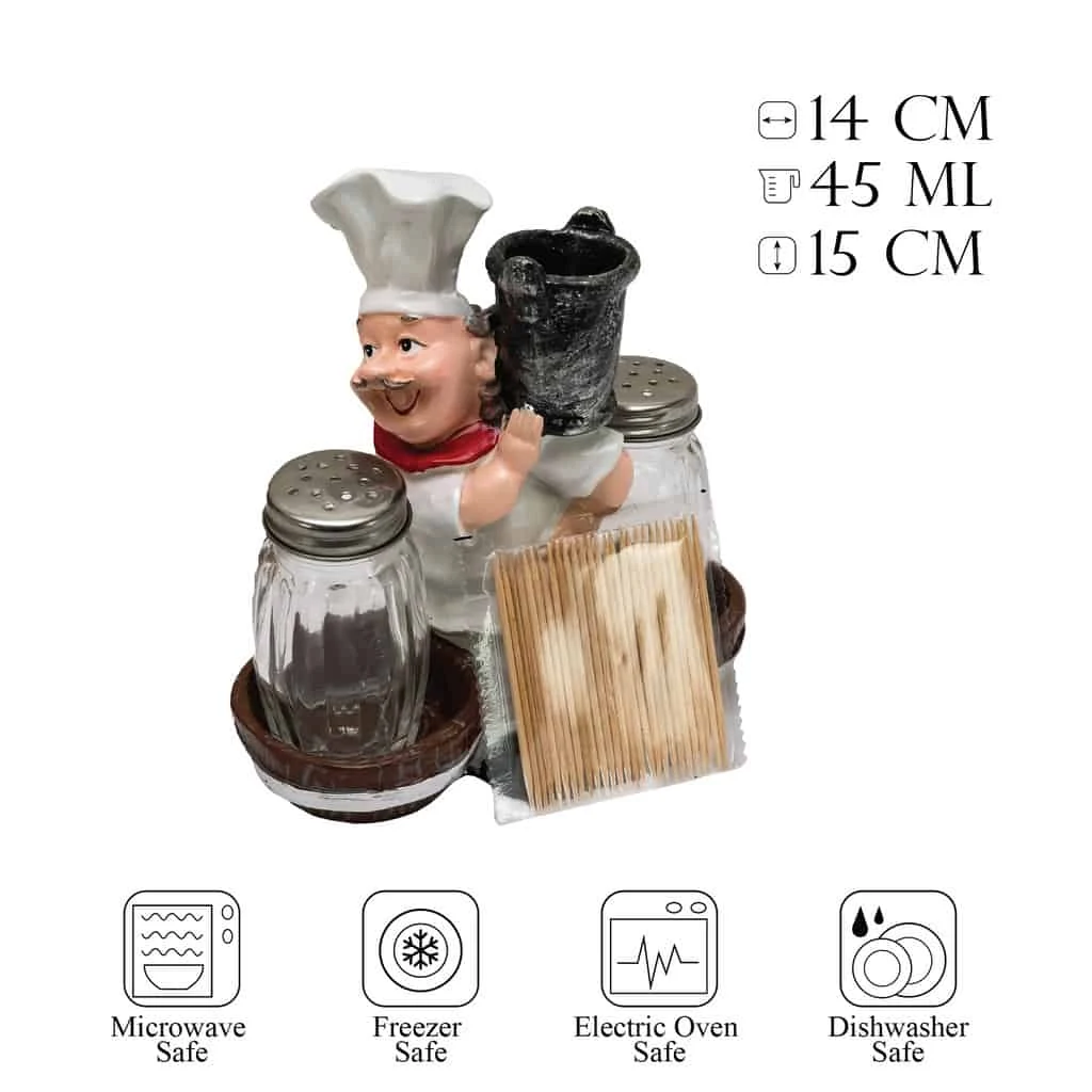 Set solnite cu figurina bucatar, 2 piese, imagine 5