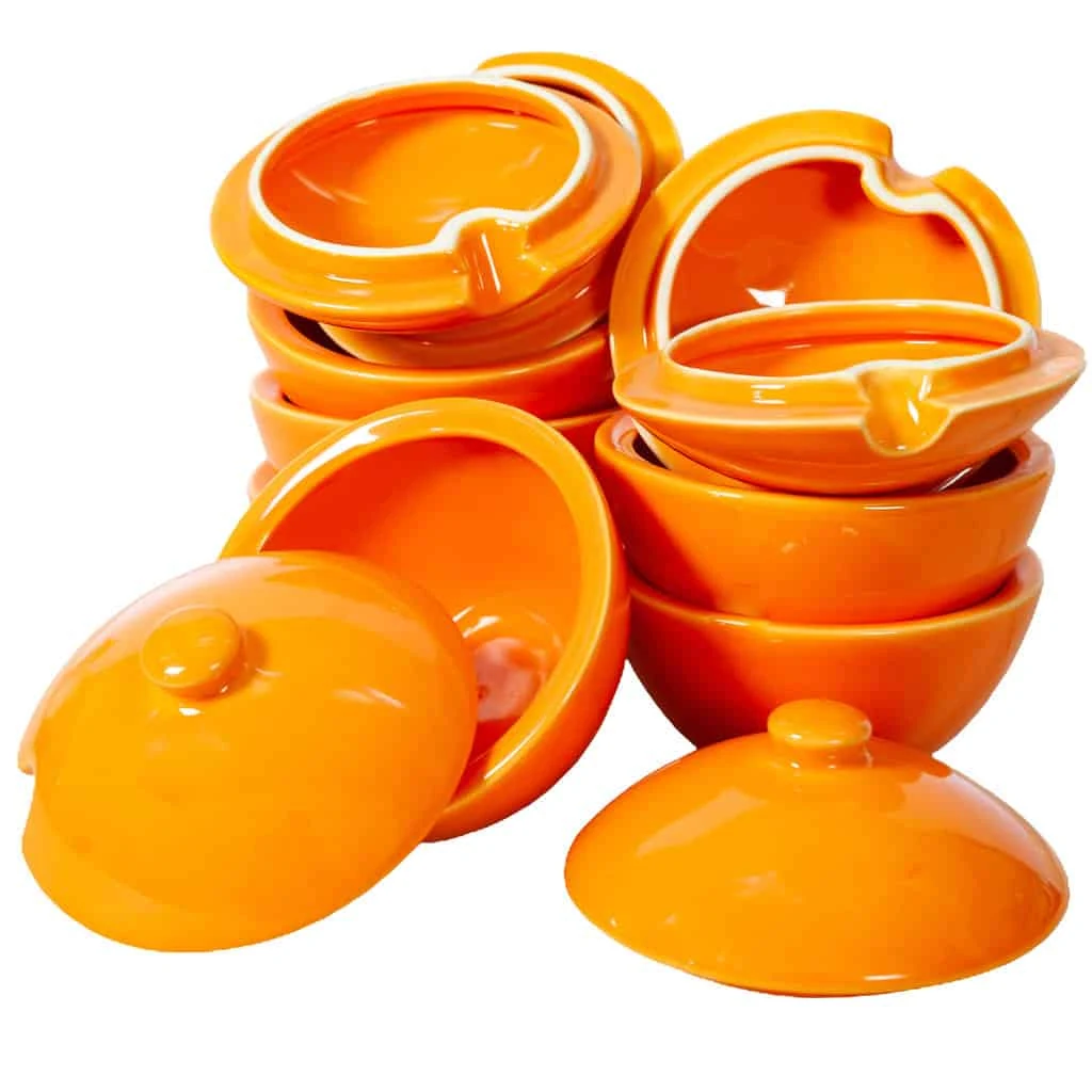 Set 6 cutii depozitare zahar portocaliu tropical, 200 ml, imagine 2