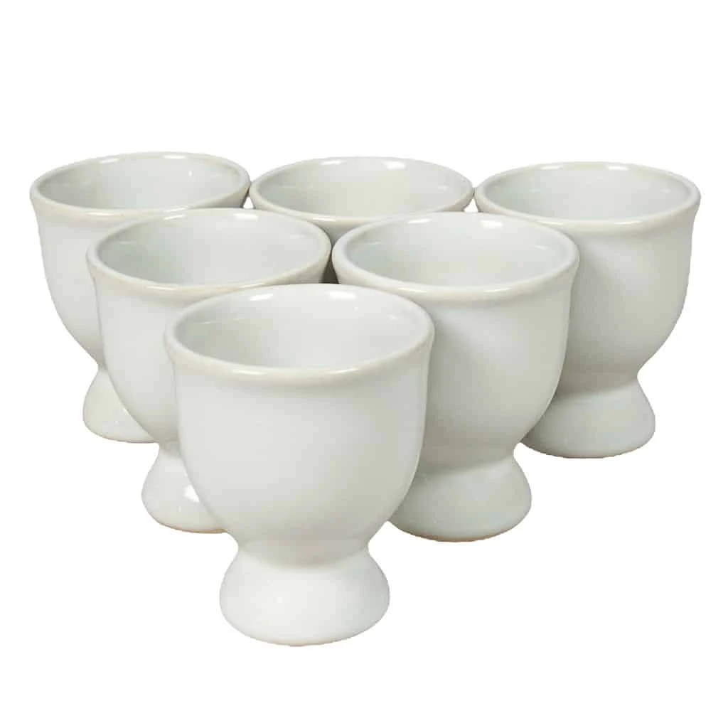 Set 6 suporturi de ou Alb Arctic, 6.5 cm