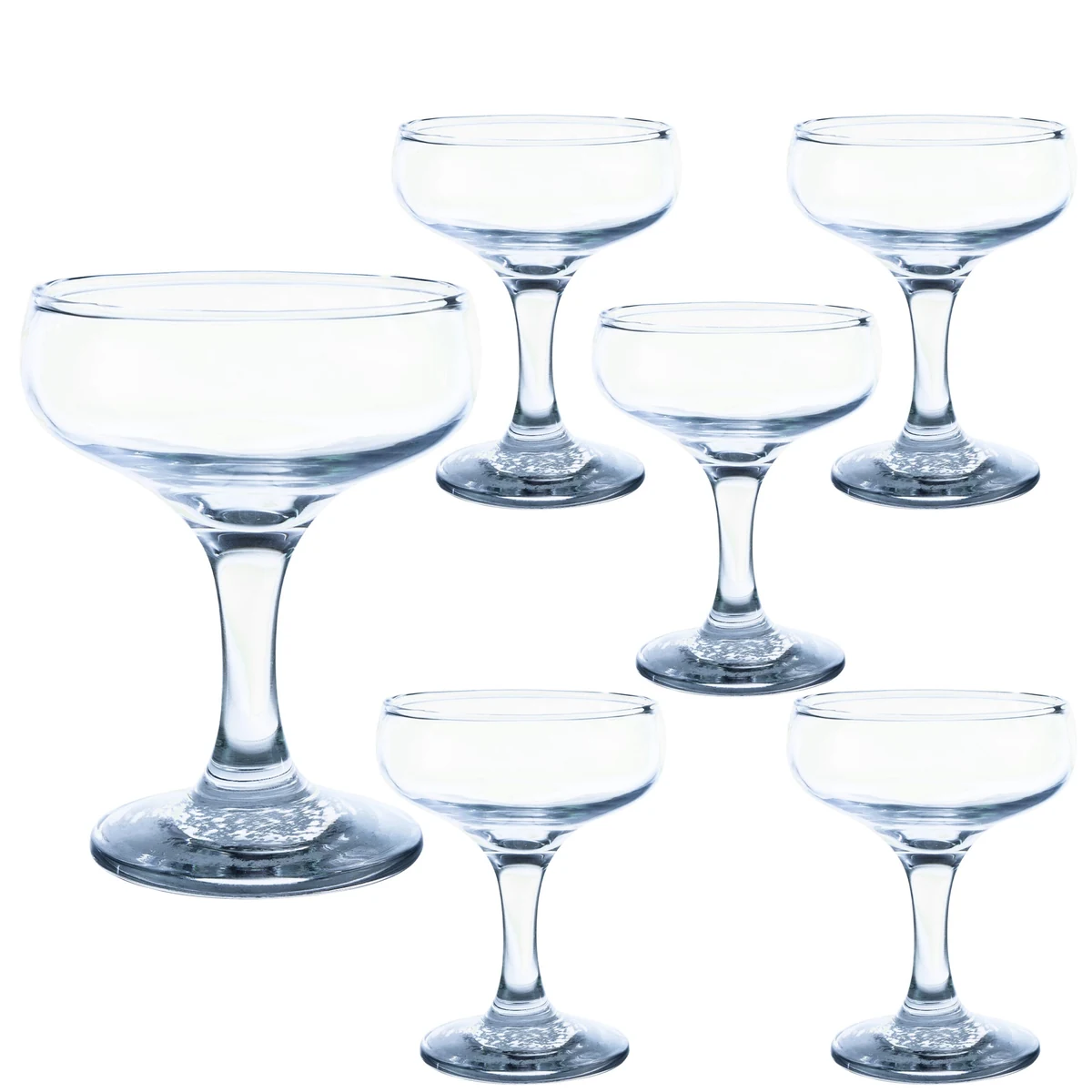 Set 6 pahare de 155 ml mit picior din Glas, CESIRO