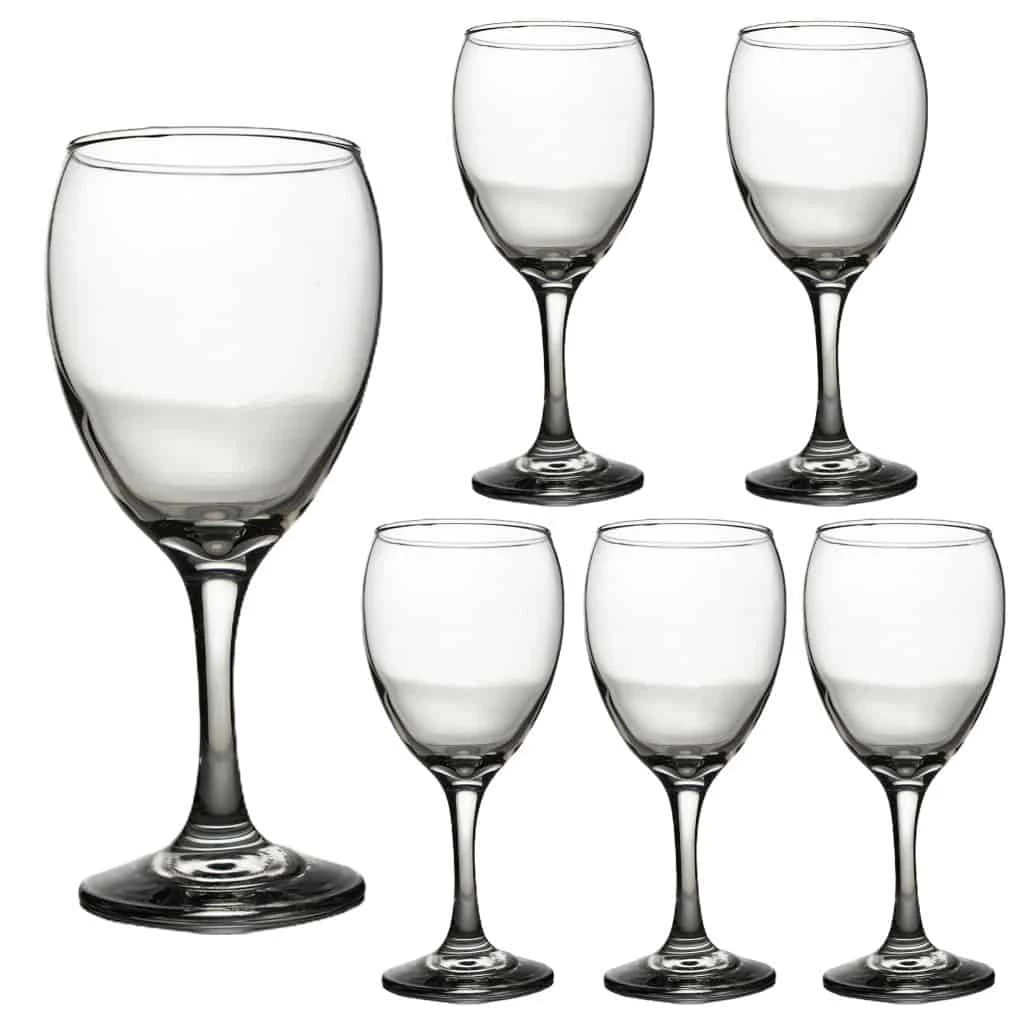 Set 6 pahare cu picior din sticla de 325 ml, Cesiro
