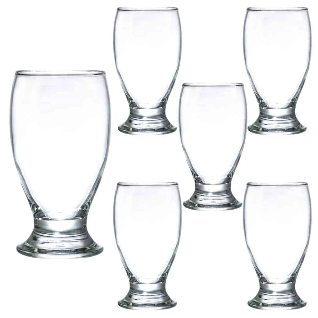 Σετ 6 pahare de 240 ml din γυαλί με picior mic, CESIRO