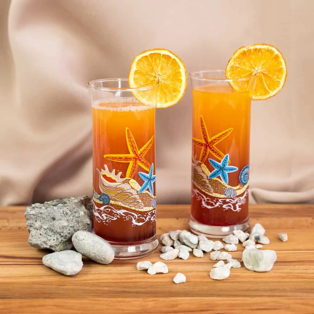 Set 6 pahare din sticla decorate de 290 ml, CESIRO, imagine 3