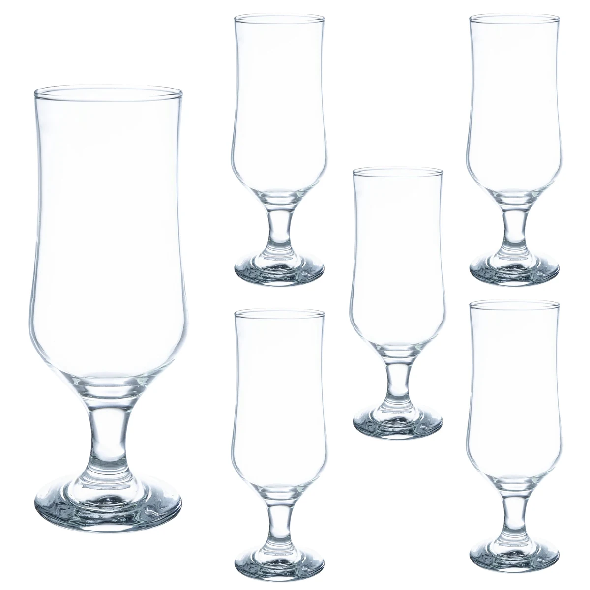 Set 6 pahare mit picior scurt din Glas de 365 ml, CESIRO