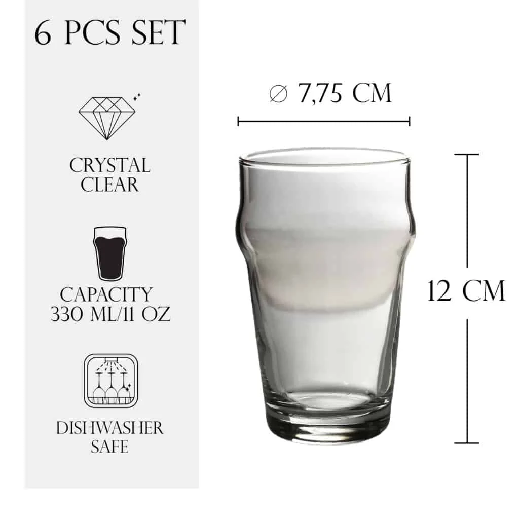 Set 6 pahare din sticla de 330 ml, CESIRO, imagine 2