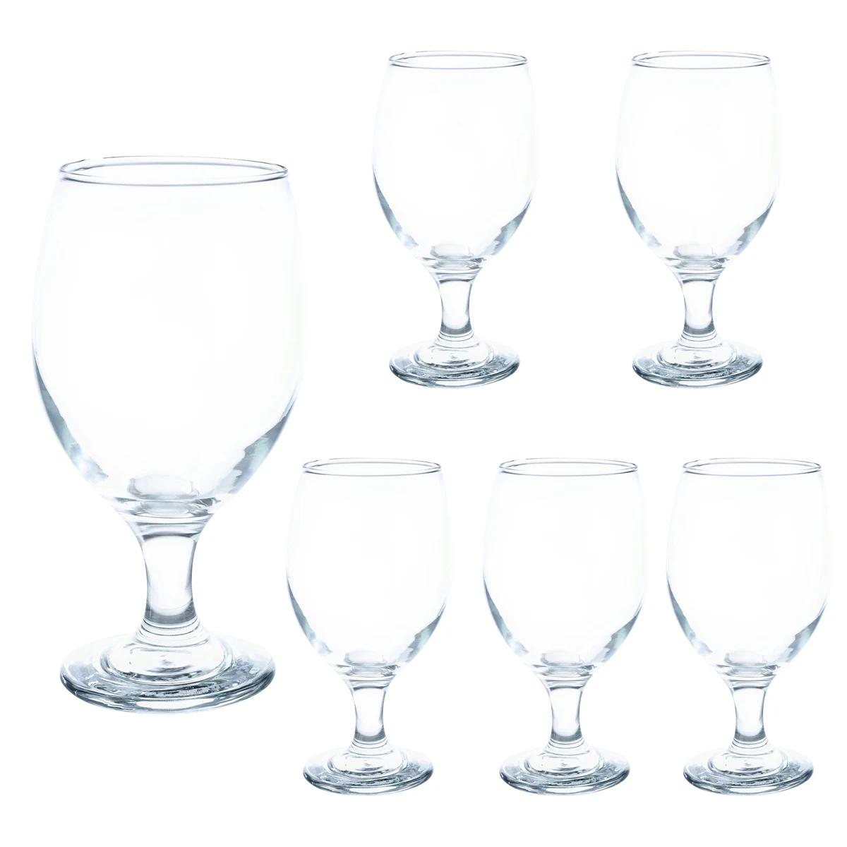Set 6 pahare mit picior din Glas de 385 ml, CESIRO