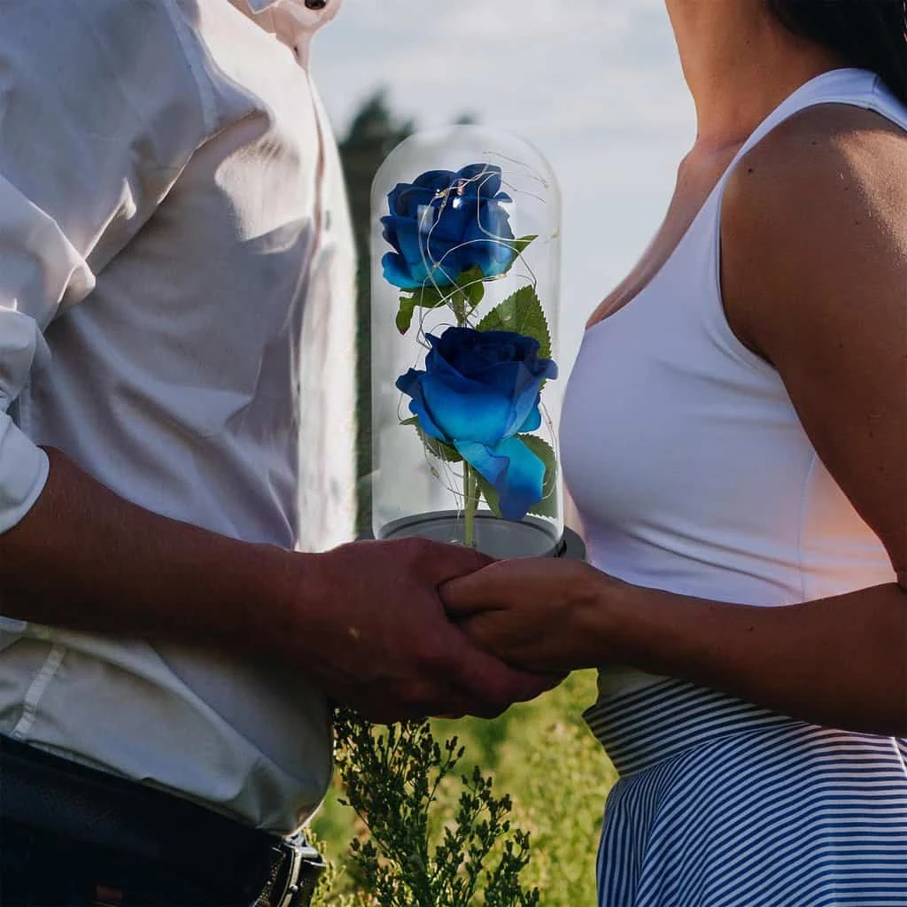 Trandafir în cupola 21 cm albastru, imagine 3