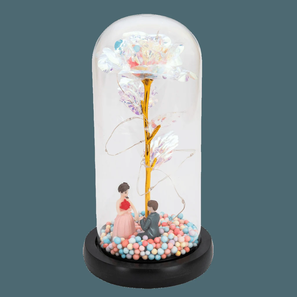 Trandafir în cupola 21 cm multicolor mit cuplu
