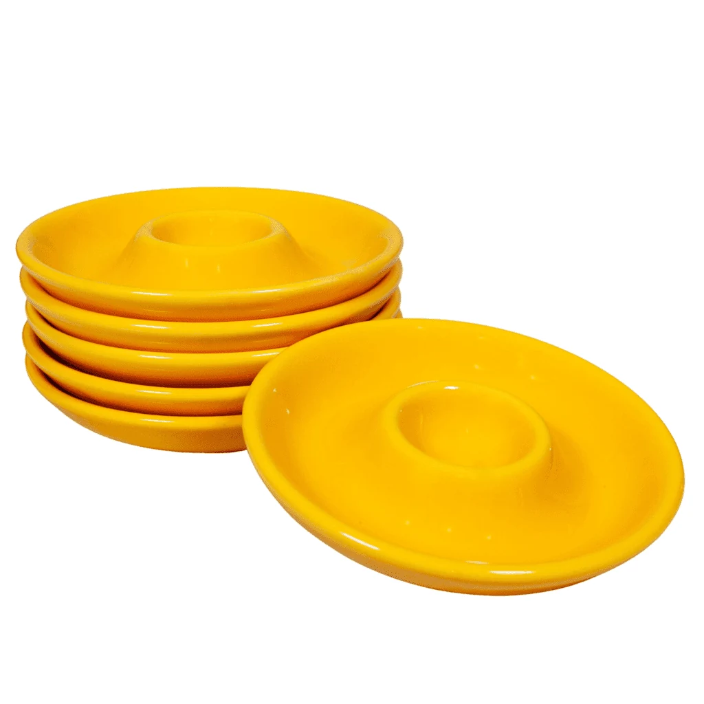 Set 6 suporturi ou, model Teller, ø 12 cm, gelb floarea soarelui
