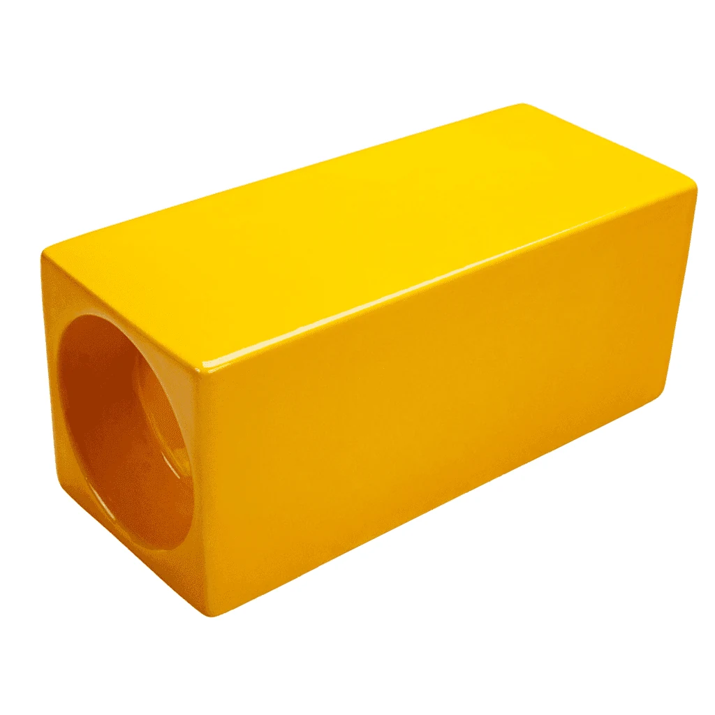 Suport de lumânare ceramica, 20 cm, galben floarea soarelui, imagine 3