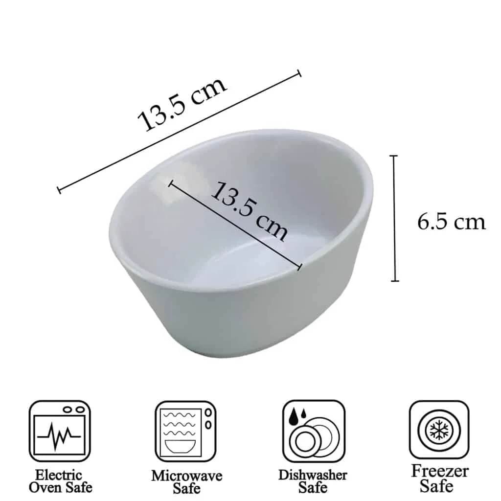 Vas termorezistent 13.5 x 13.5 x 6.5 cm, alb, imagine 2