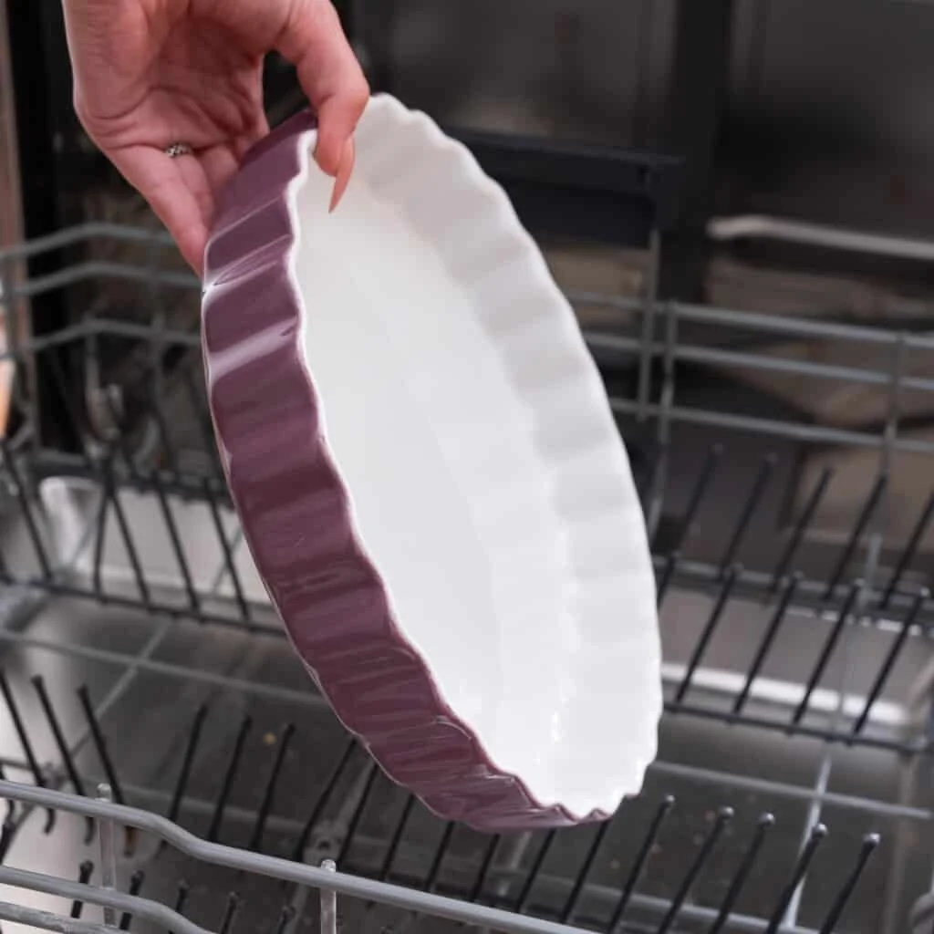Vas termorezistent 26.5 x 4.5 cm alb/mov, imagine 5