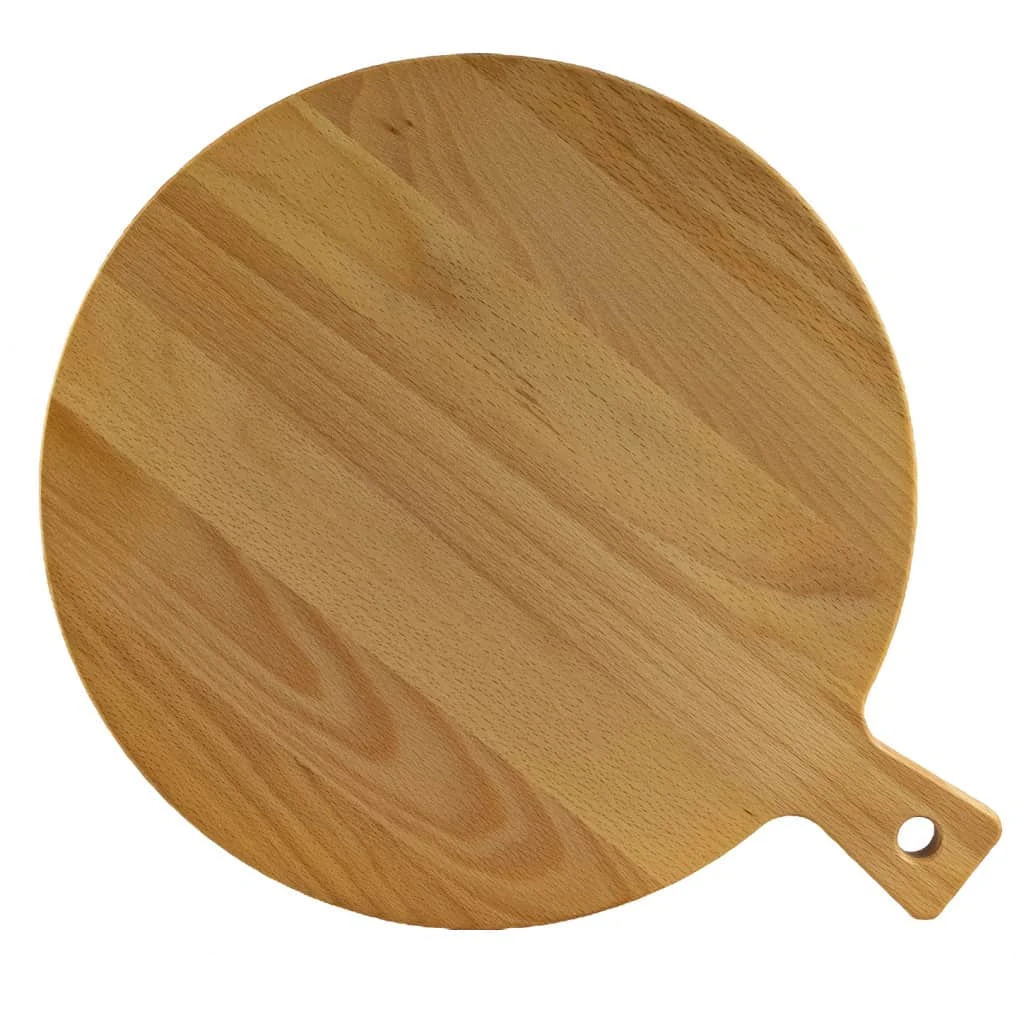 Tocatorul din lemn, με maner 365x300x15 mm, καφέ natur