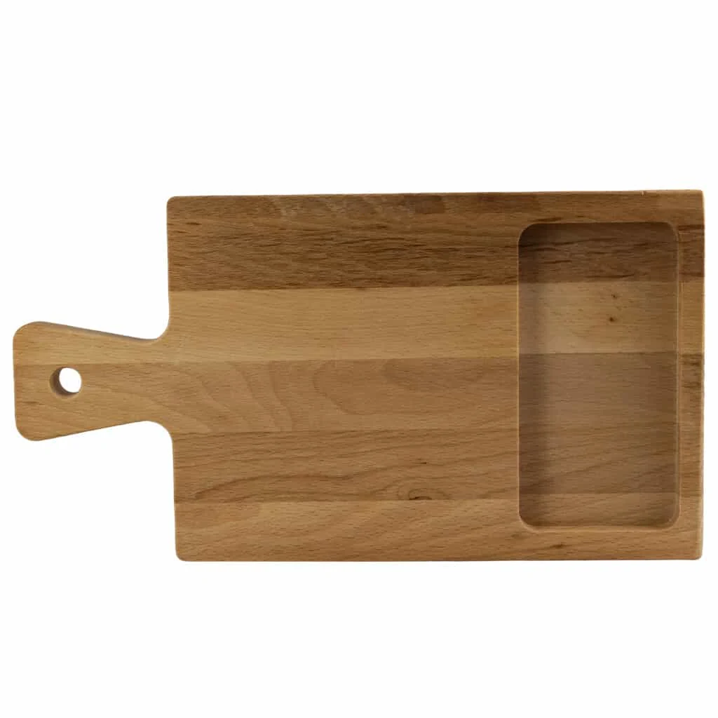 Tocator lemn с maner 350x185x20 mm, кафяв natur