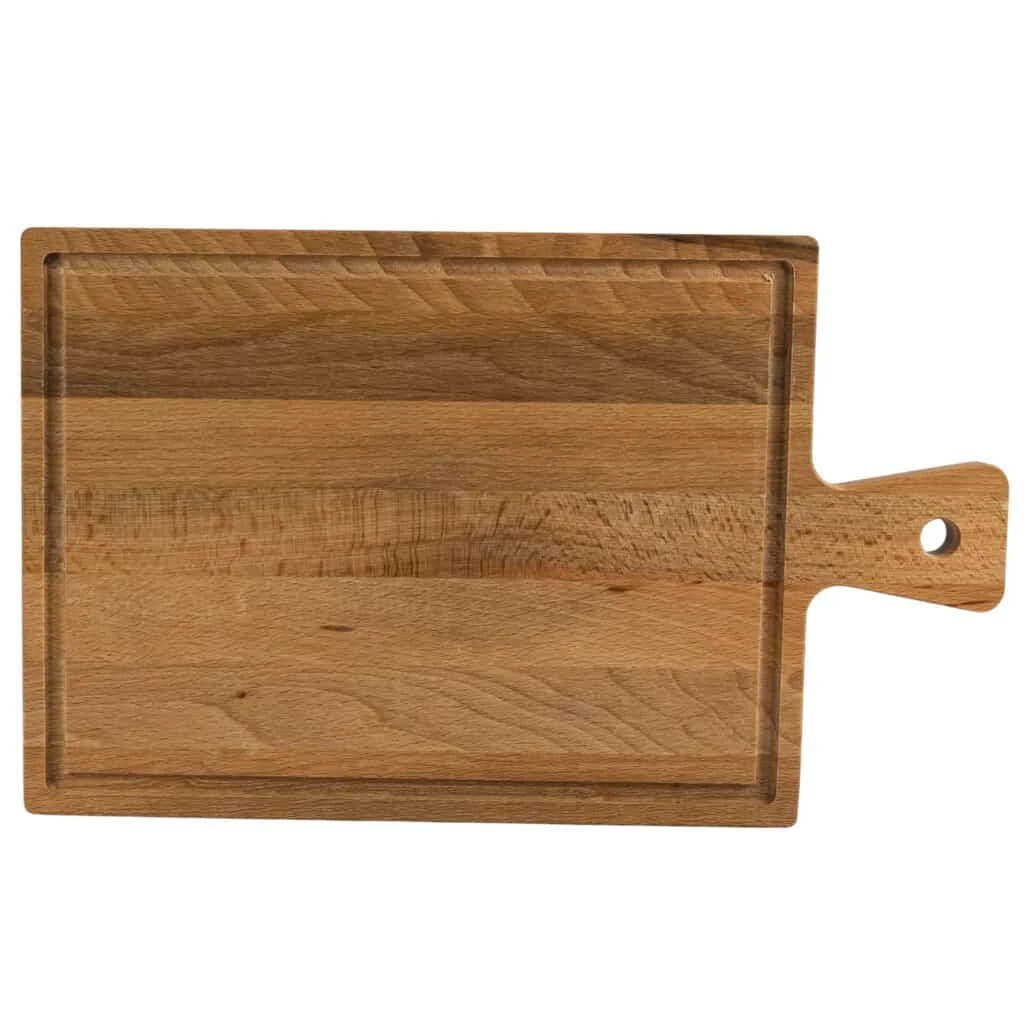 Tocator lemn with maner 400x240x20 mm, brown natur