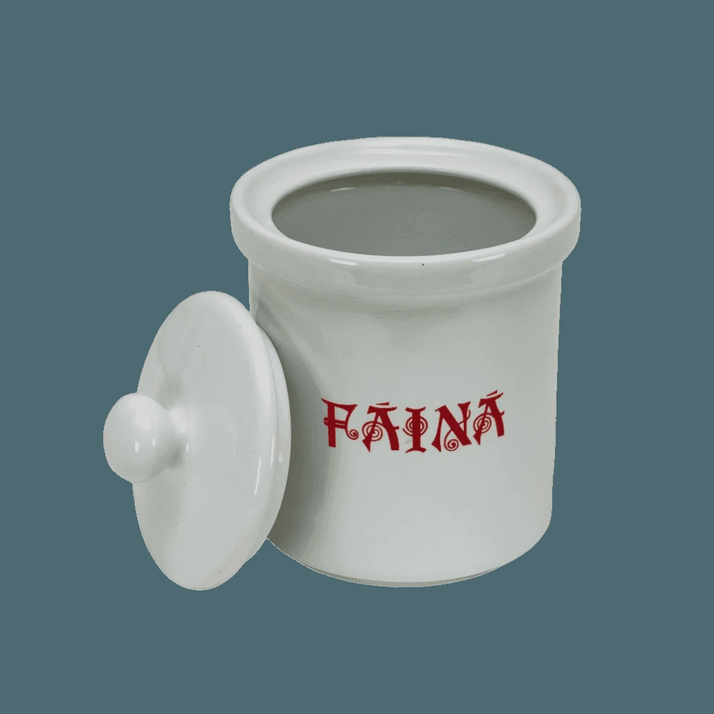 Cutie faina 600 g, CESIRO accesorii servire, alb, imagine 2