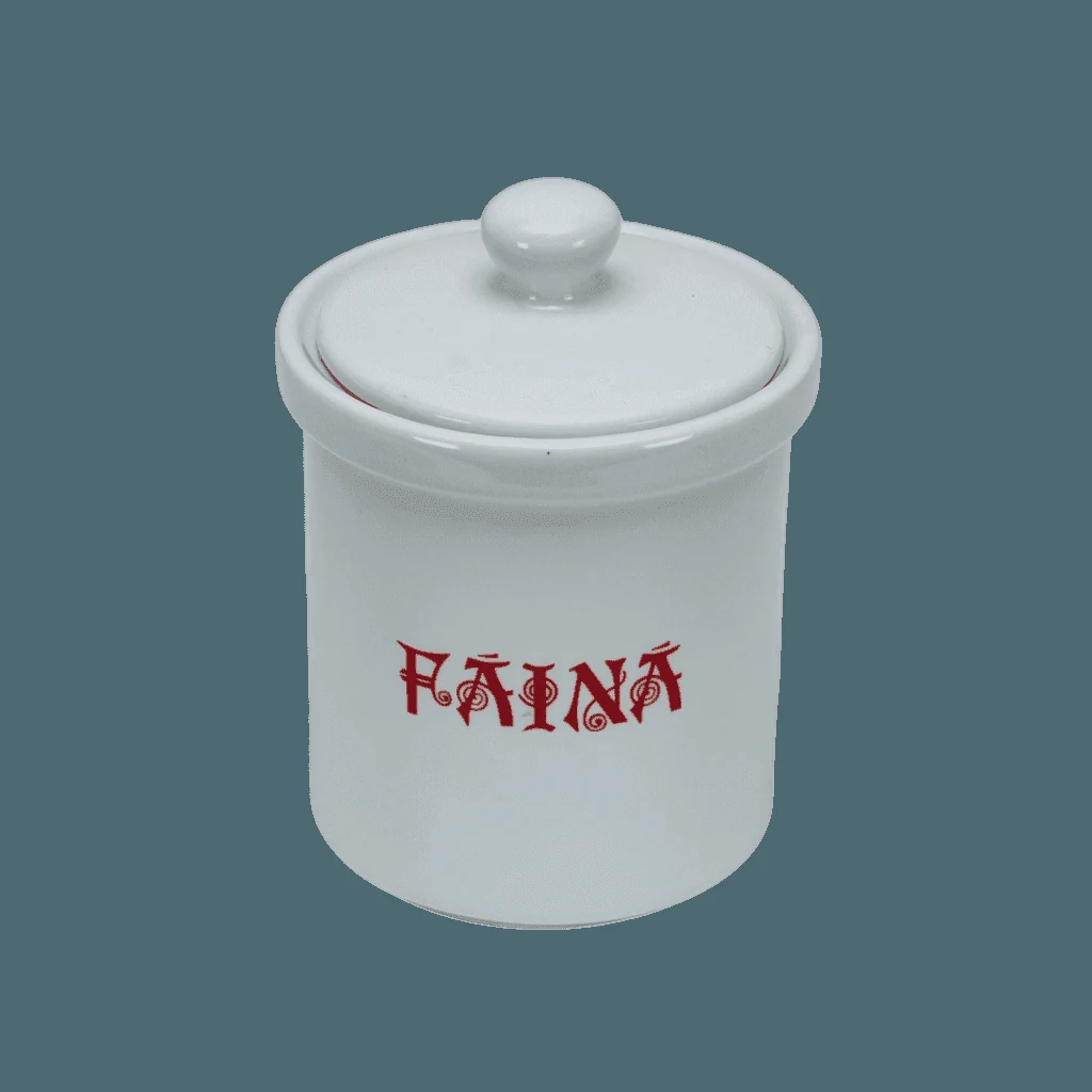 Cutie faina 600 g, CESIRO accesorii servire, alb, imagine 5