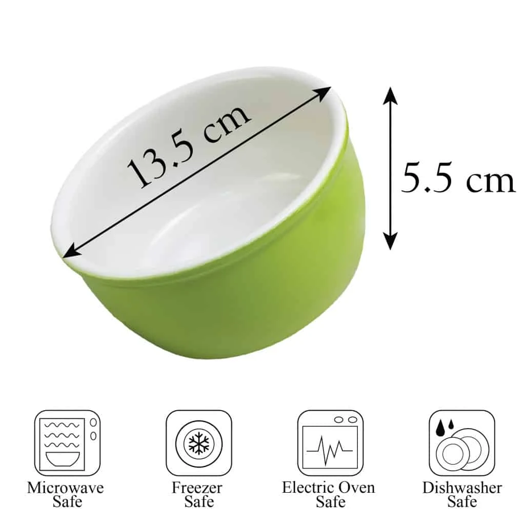 Vas termorezistent 13.5x7.5 cm, alb/verde, imagine 2