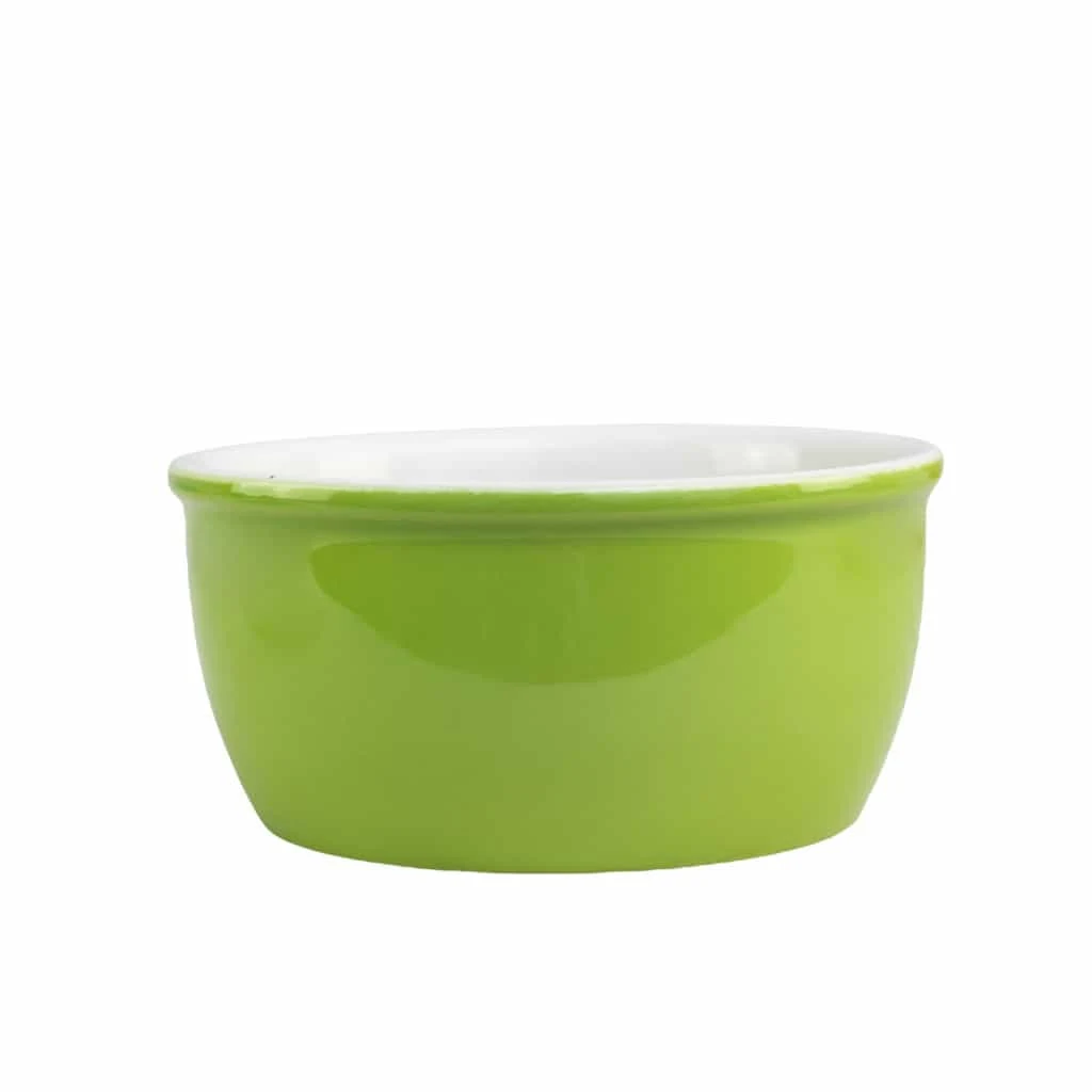 Vas termorezistent 13.5x7.5 cm, alb/verde, imagine 4