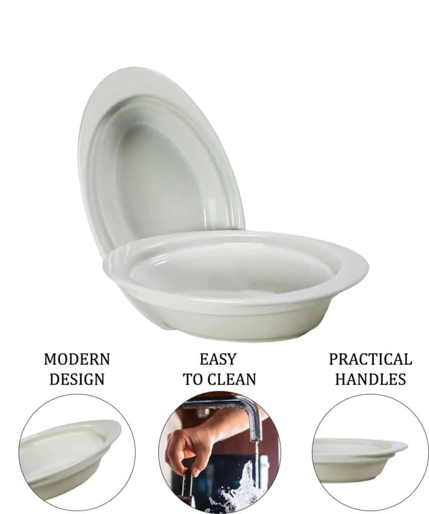 Set 2 vase termorezistente 18x12x5 cm, alb, imagine 4