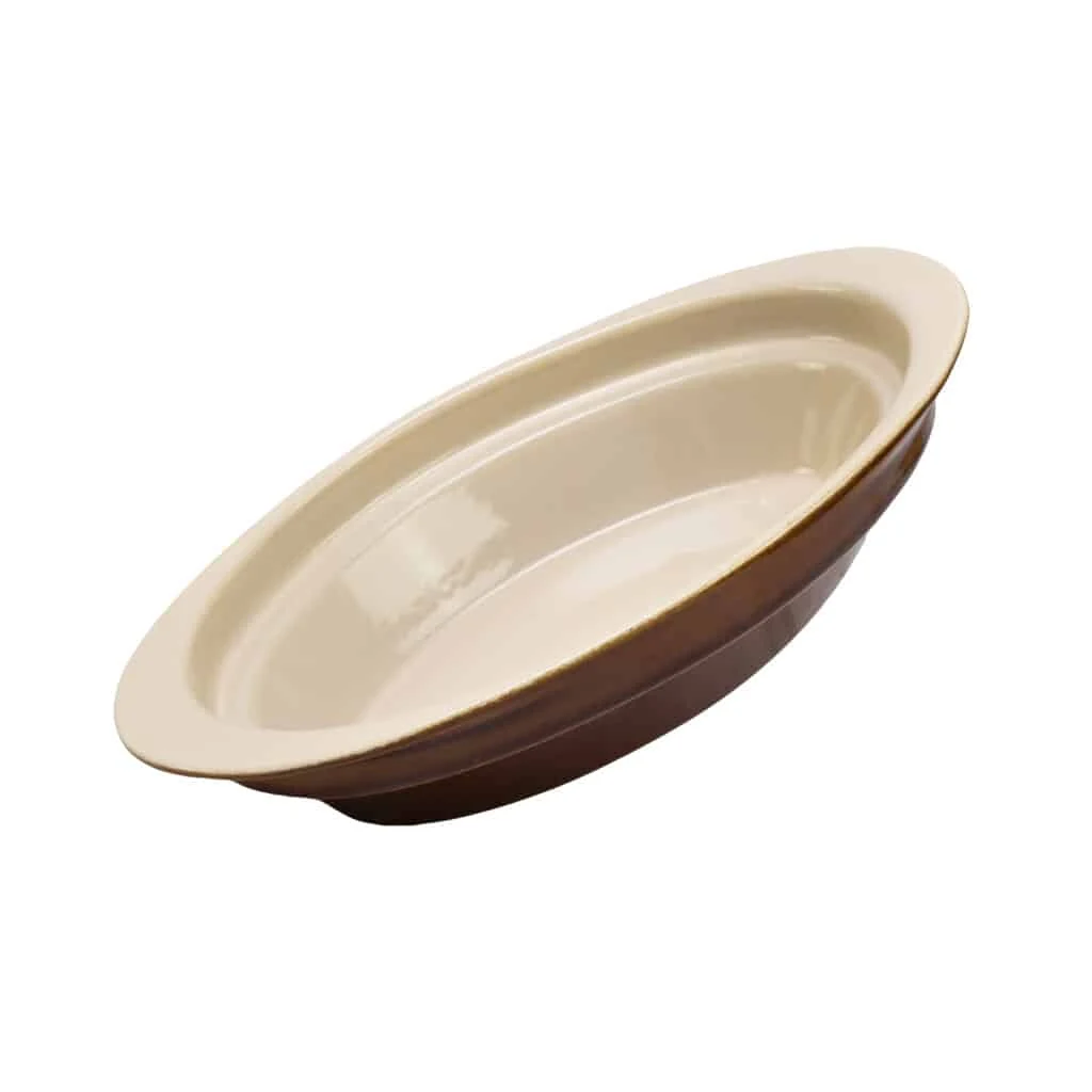 Vas termorezistent 21.5 x 12 x 5 cm, creme/braun