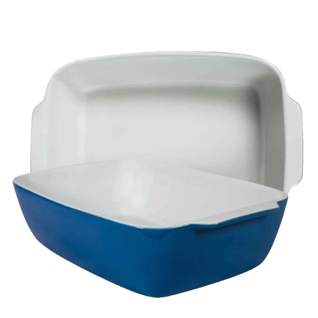 Set 2 vase termorezistente weiß/blau 27x19.5x8 cm