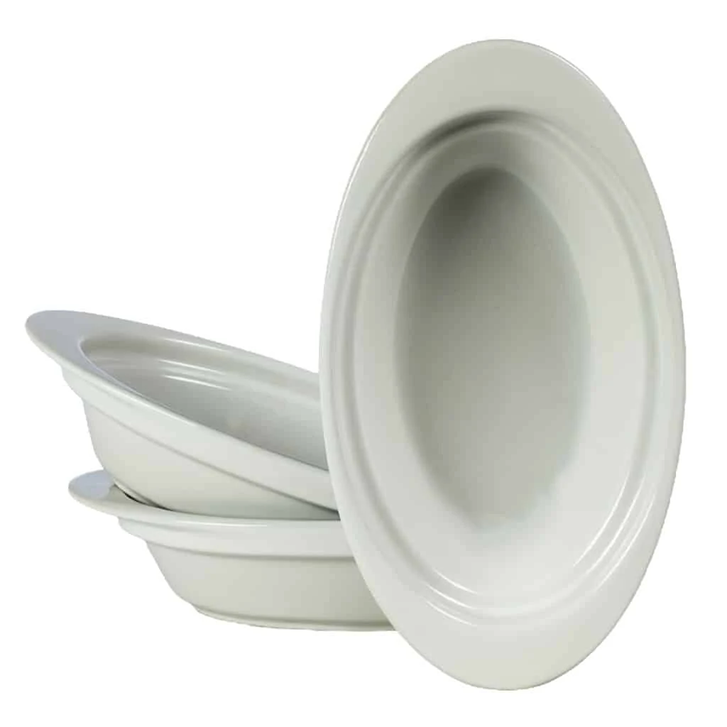 Set 3 vase termorezistente 18x12x5 cm, weiß