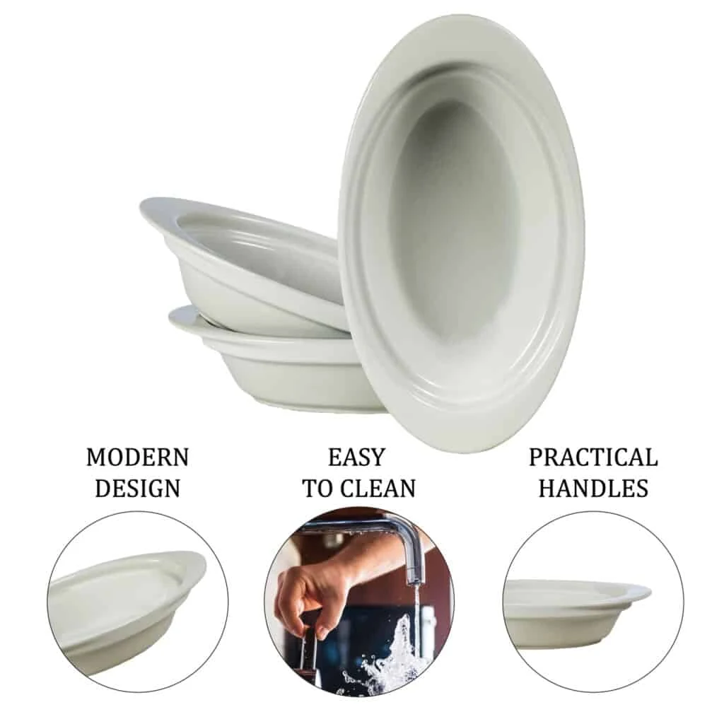 Set 3 vase termorezistente 18x12x5 cm, alb, imagine 4