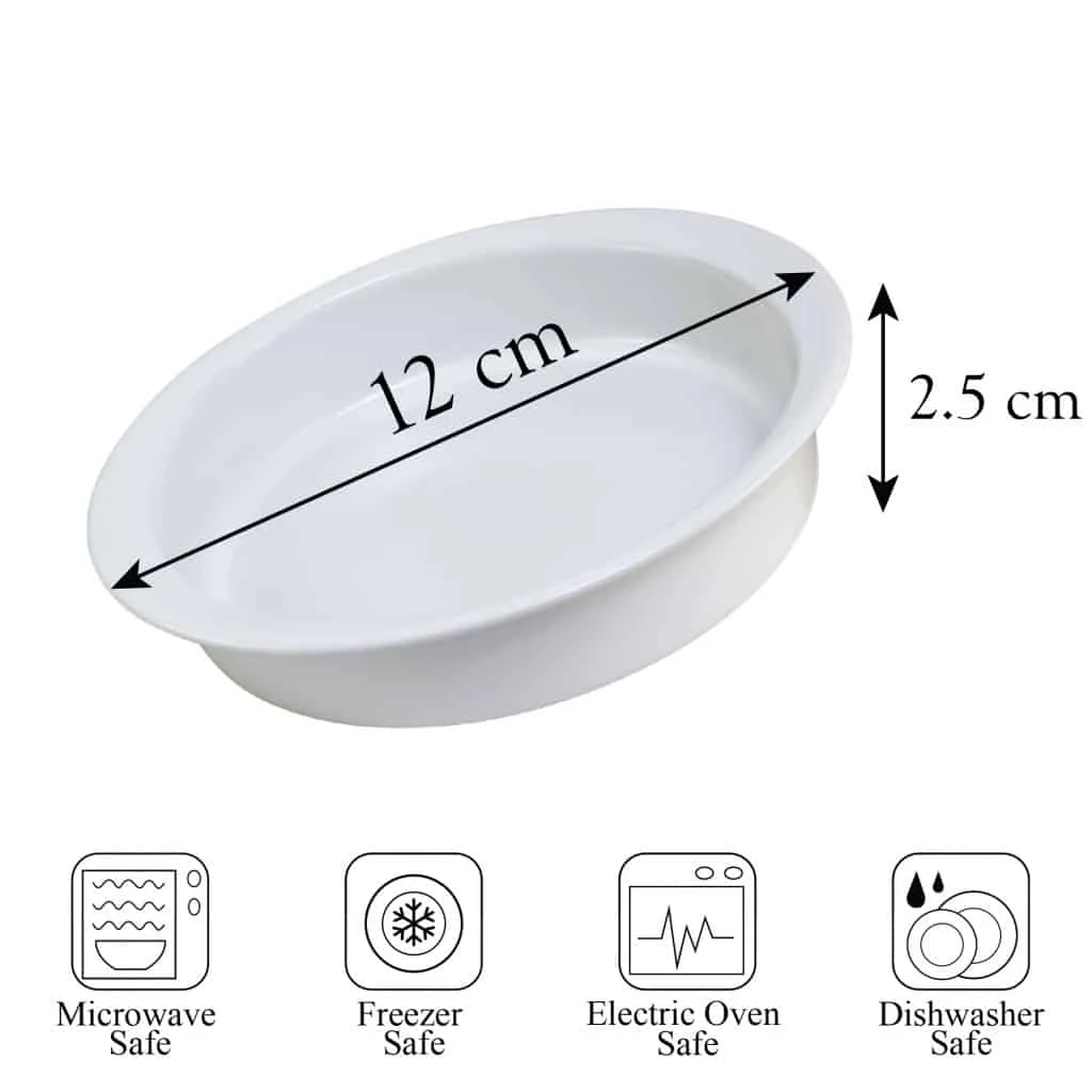 Vas termorezistent 12x2.5 cm, alb, imagine 2