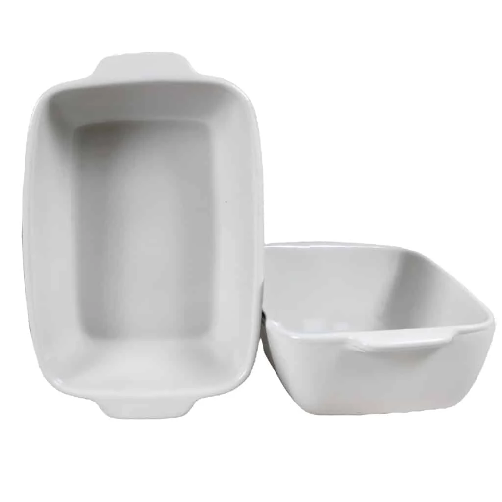 Set 2 vase termorezistente 22x16x7 cm white