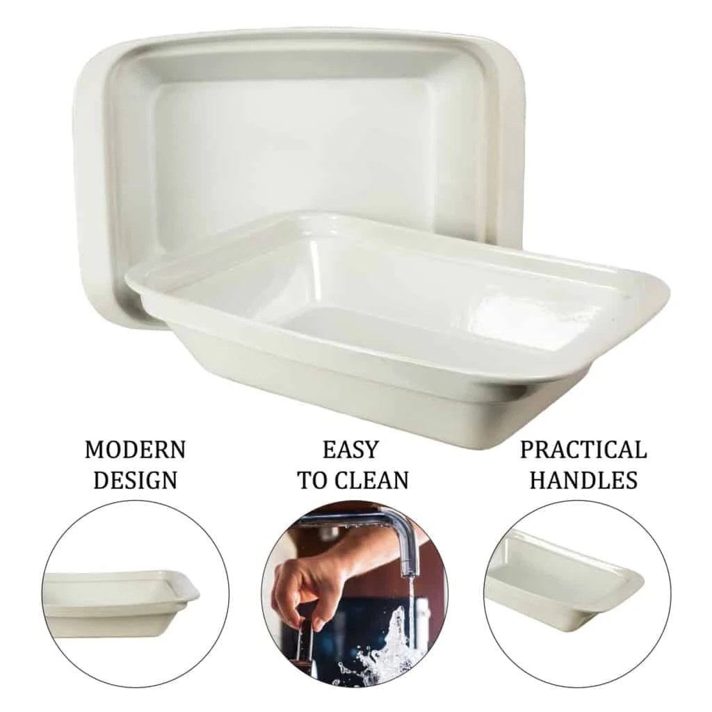 Set 2 vase termorezistente alb, 32x24x8 cm, imagine 3