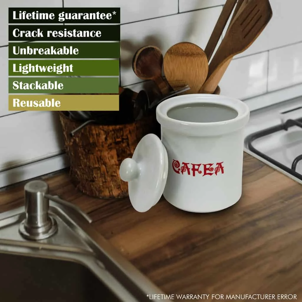 Cutie cafea 600 g, alb, imagine 4