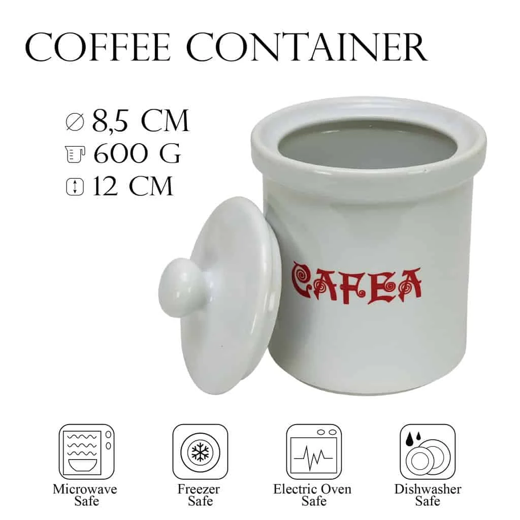 Cutie cafea 600 g, alb, imagine 5