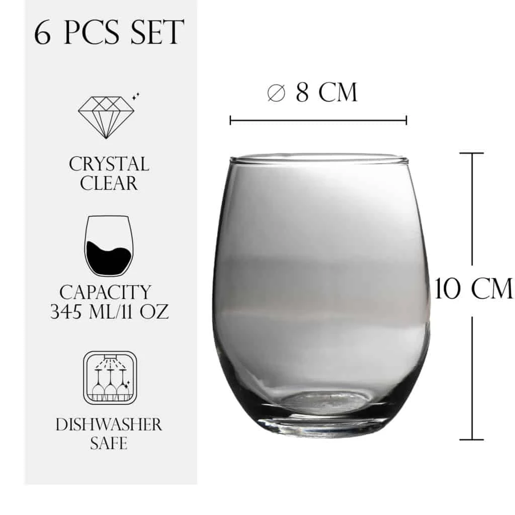 Set 6 pahare din sticla de 345 ml, CESIRO, imagine 2