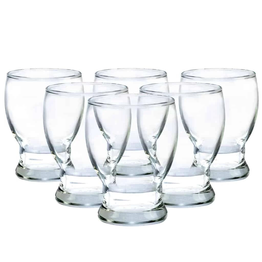 Set 6 pahare with picior mic din glass de 180 ml, CESIRO