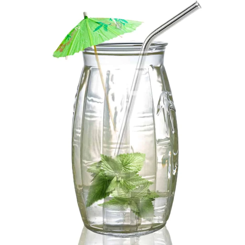 Set 6 pahare sticla relief frunze 500 ml, CESIRO, imagine 4