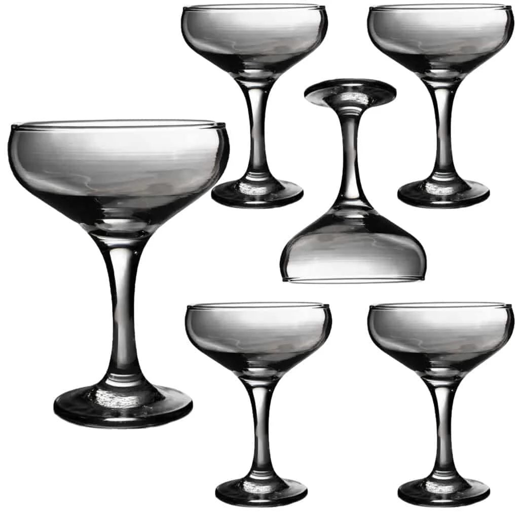 Set 6 pahare de 220 ml mit picior din Glas, CESIRO